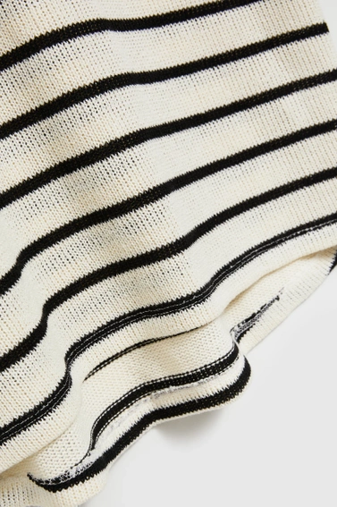 Bluzka w paski beżowa