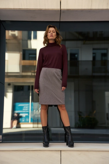 Ołówkowa spódnica szara 