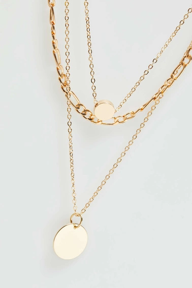 Kaskadowy naszyjnik z zawieszką