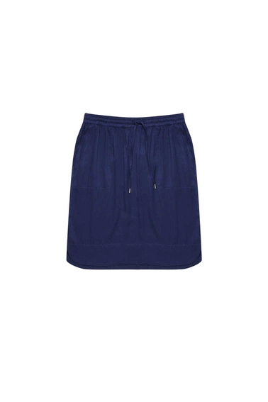 Spódnica z kieszeniami granatowa