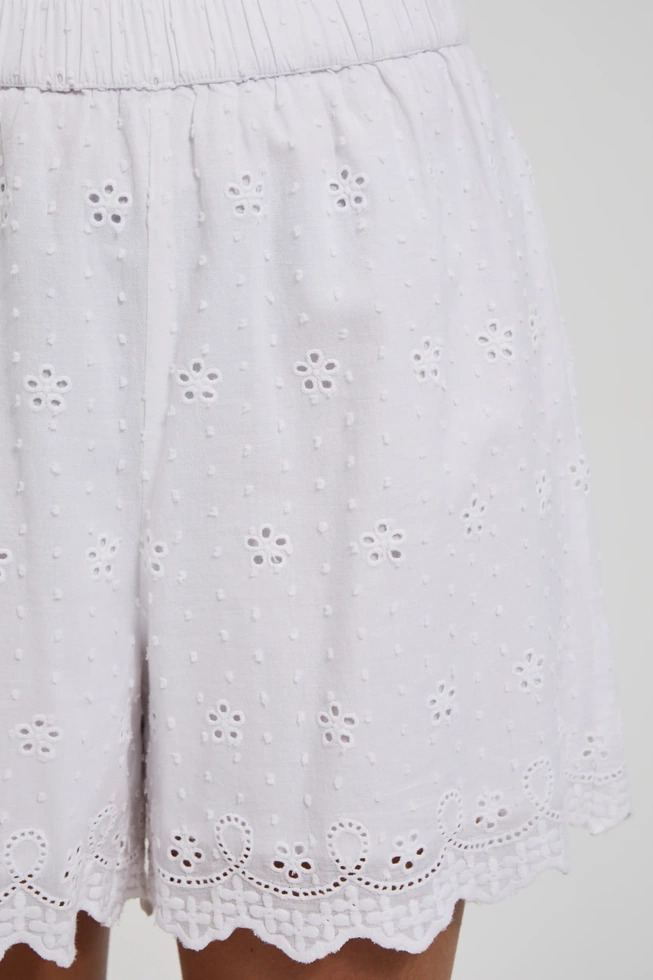 Bawełniane szorty białe