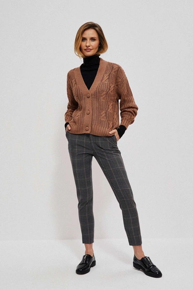 Spodnie w kratę z nogawką 7/8