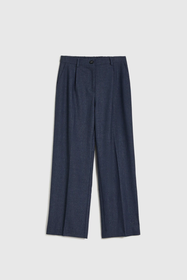 Spodnie w paski granatowe