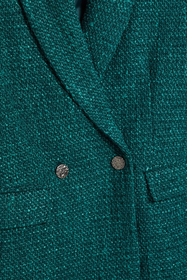 Marynarka w tweedowym stylu szmaragdowa