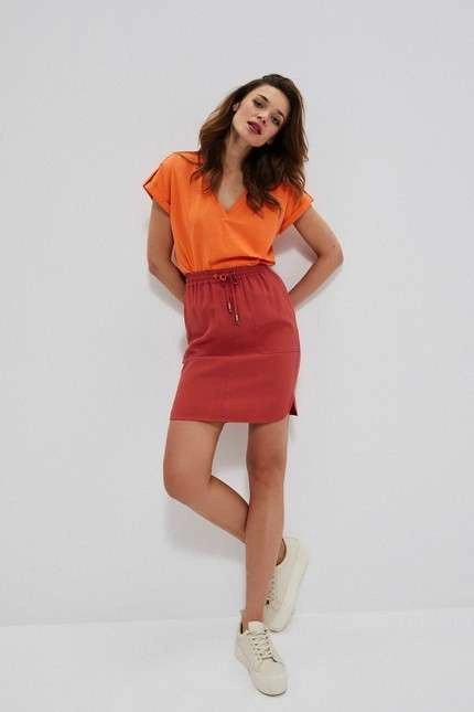 Spódnica z wiskozy z kieszeniami