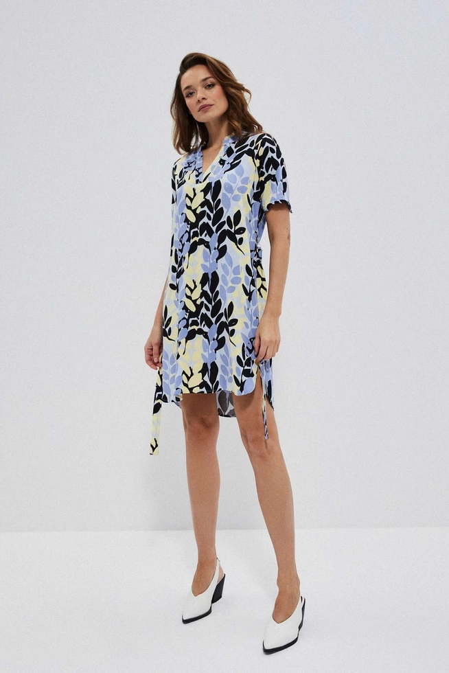 Sukienka z wiskozy z wiązaniem