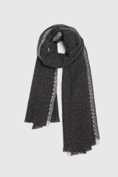 Gładki szal ciemnoszary