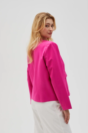 Kurtka zapinana na guziki fuksjowa