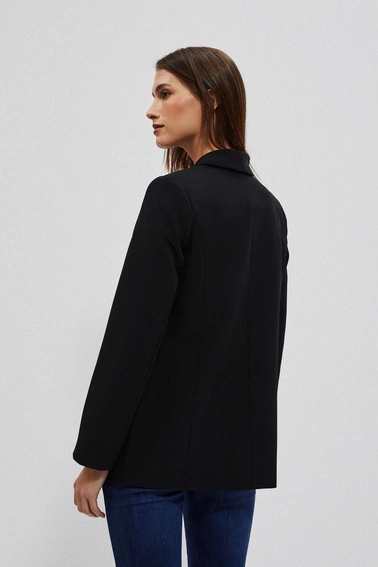 Gładka marynarka czarna