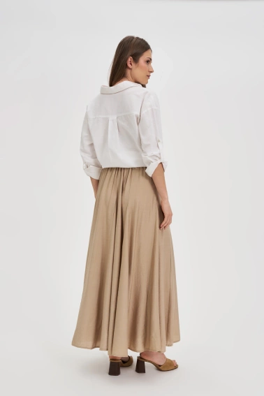 Spódnica midi beżowa