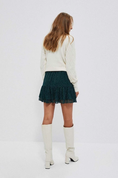 Spódnica w groszki z falbaną