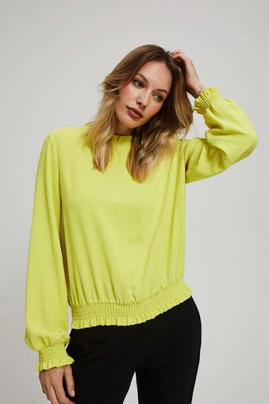 Gładka koszula limonkowa