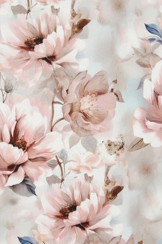 Bluzka w kwiaty różowa