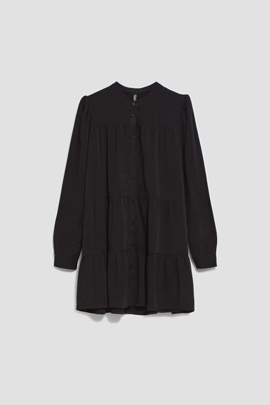 Koszula z falbaną czarna