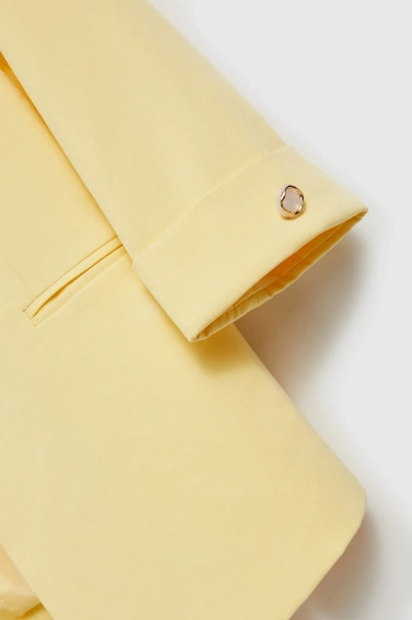 Marynarka z rękawami 3/4 żółta