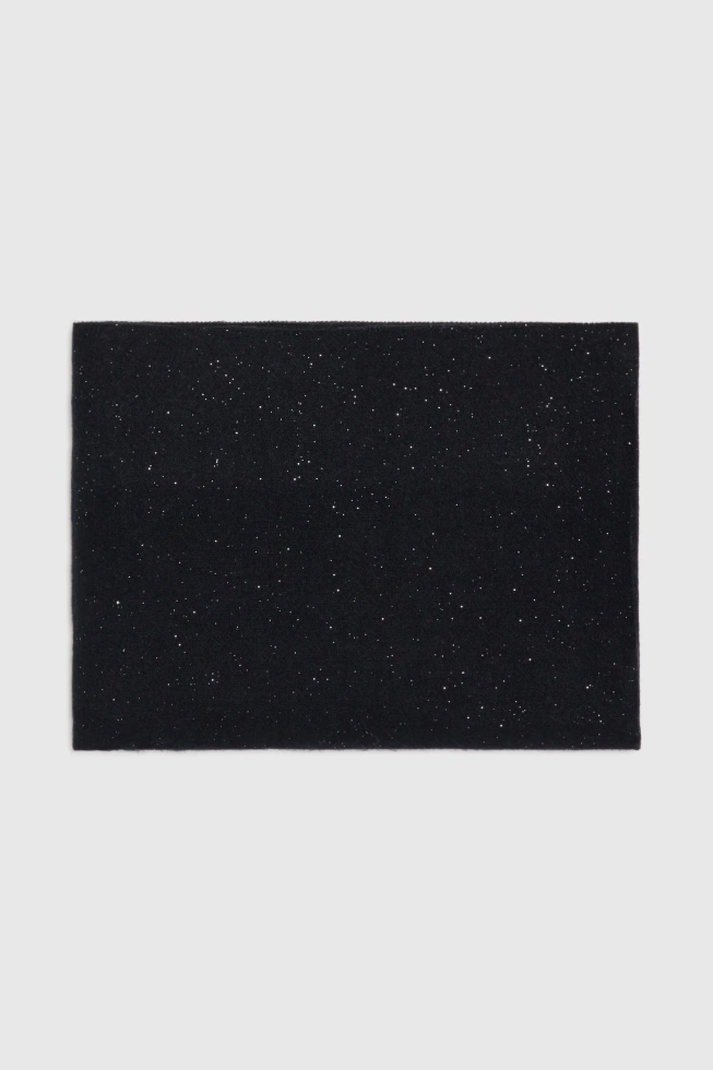 Gładki szal czarny