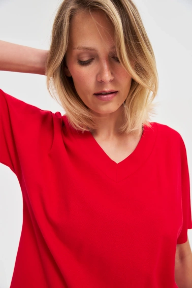  Bawełniana bluzka czerwona