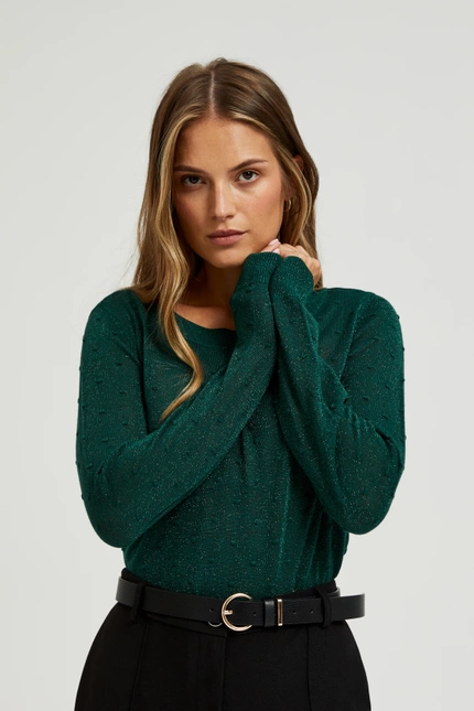 Pasek z okrągłą klamrą czarny