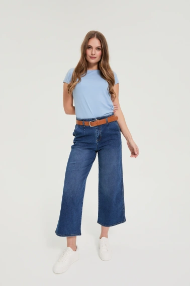 Bawełniany t-shirt niebieski