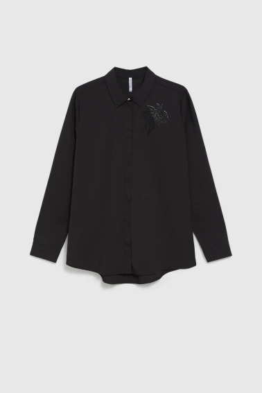 Koszula z kołnierzykiem czarna