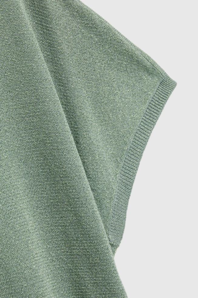 Wiskozowy sweter oliwkowy