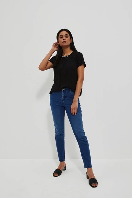 Jeansy skinny push up ciemnoniebieskie