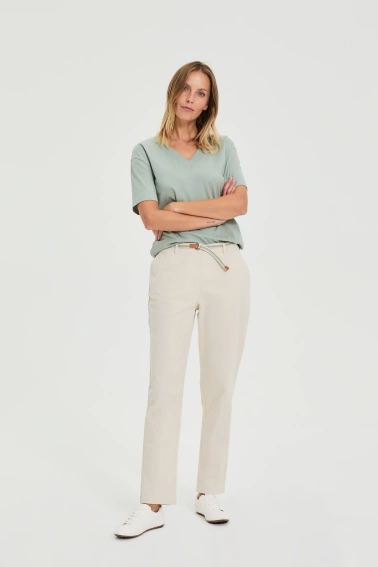 Spodnie bawełniane beżowe 