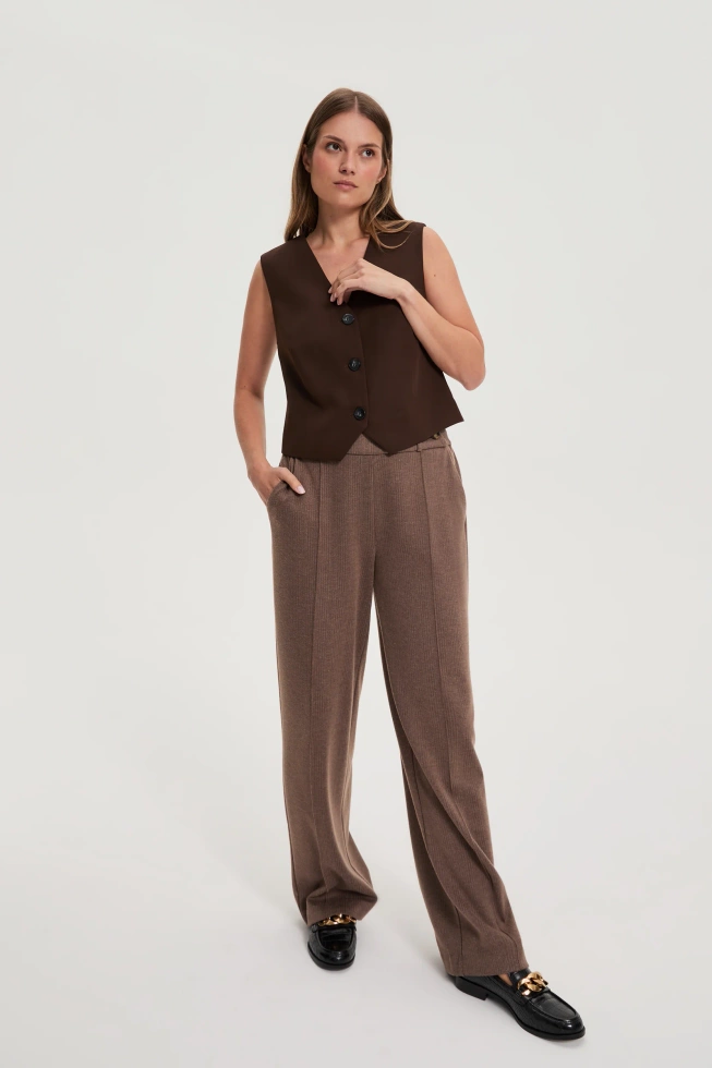 Elegancka kamizelka brązowa