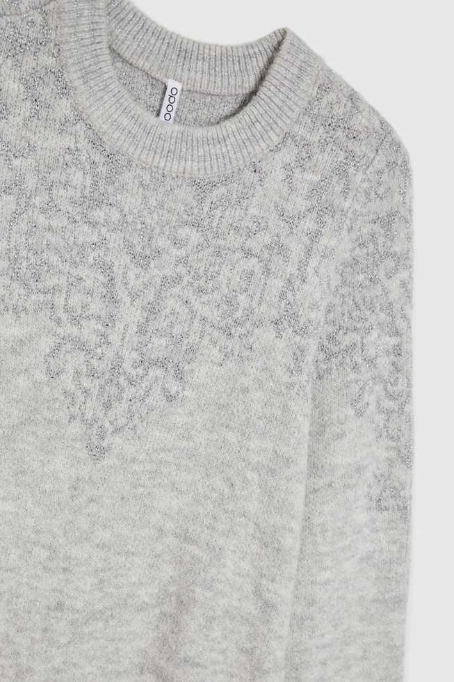 Prosta dzianiowa sukienka szara