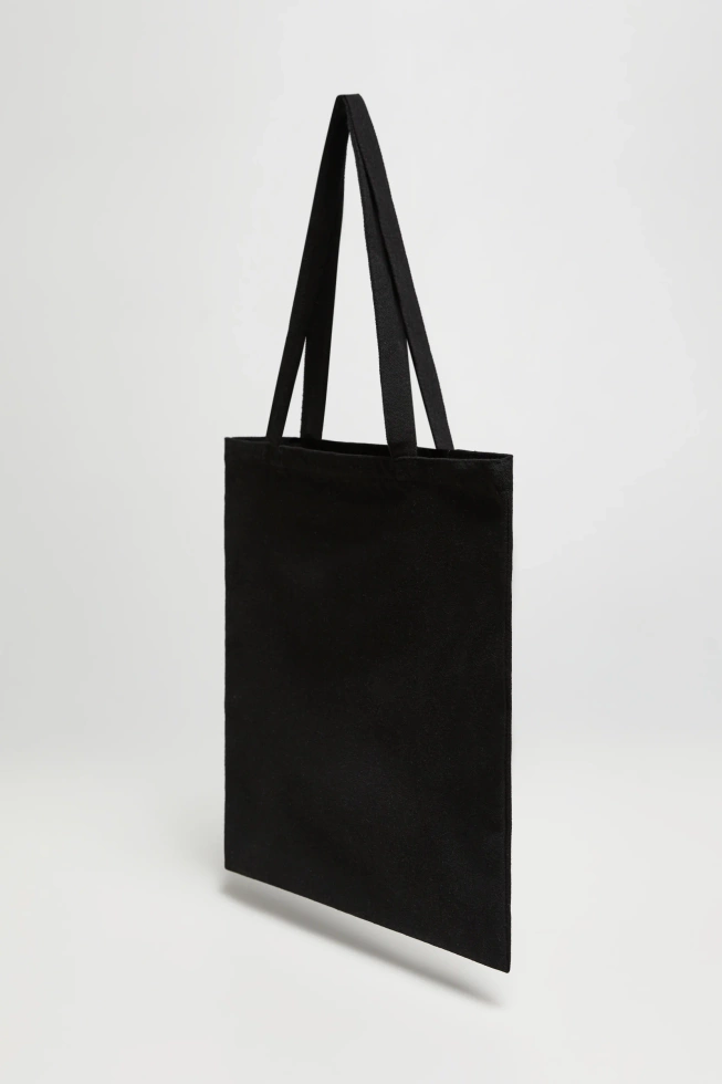 Torba shopper z nadrukiem czarna