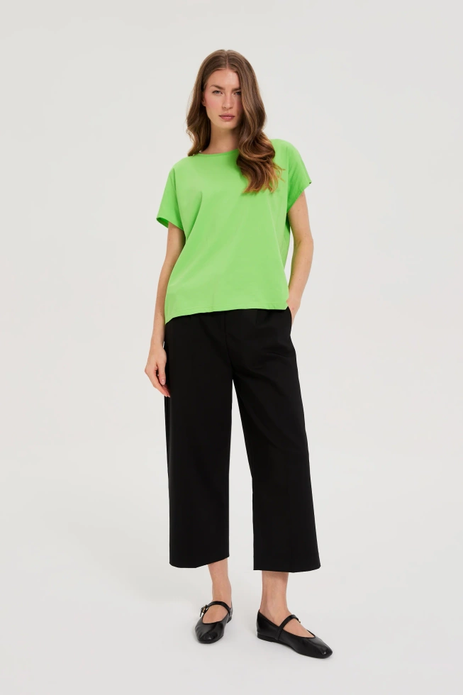 Gładka bluzka zielona