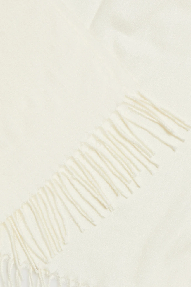 Szal z frędzlami ecru