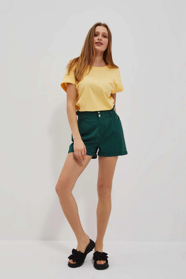 T-shirt z odkrytymi plecami waniliowy