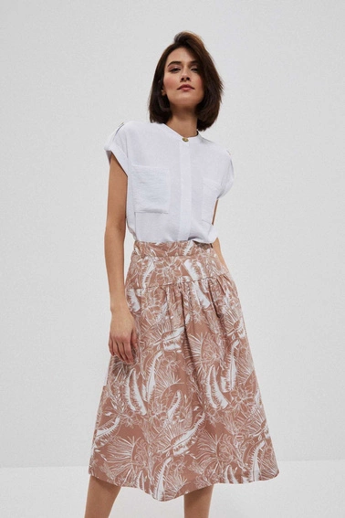 Wzorzysta spódnica z kieszeniami