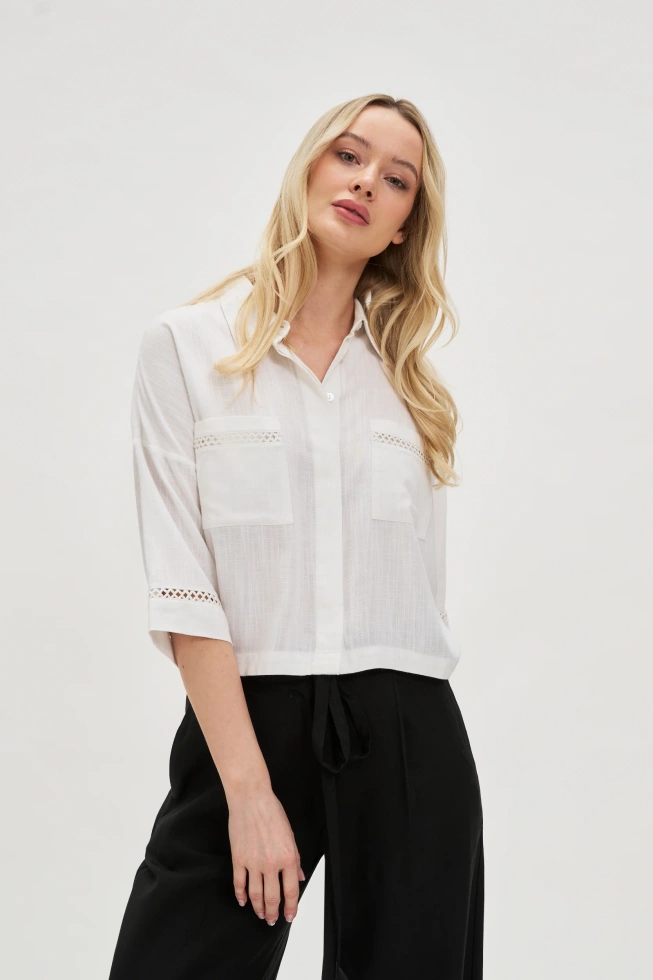 Krótka koszula biała