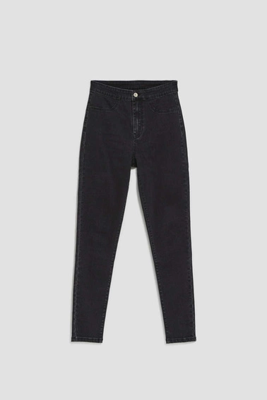 Jeansy z wysokim stanem czarne