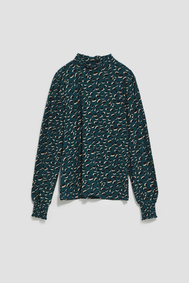 Bluzka z długim rękawem zielona