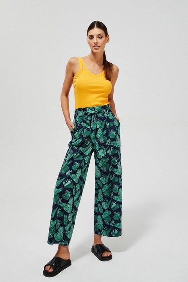 Prążkowany top z bawełny organicznej