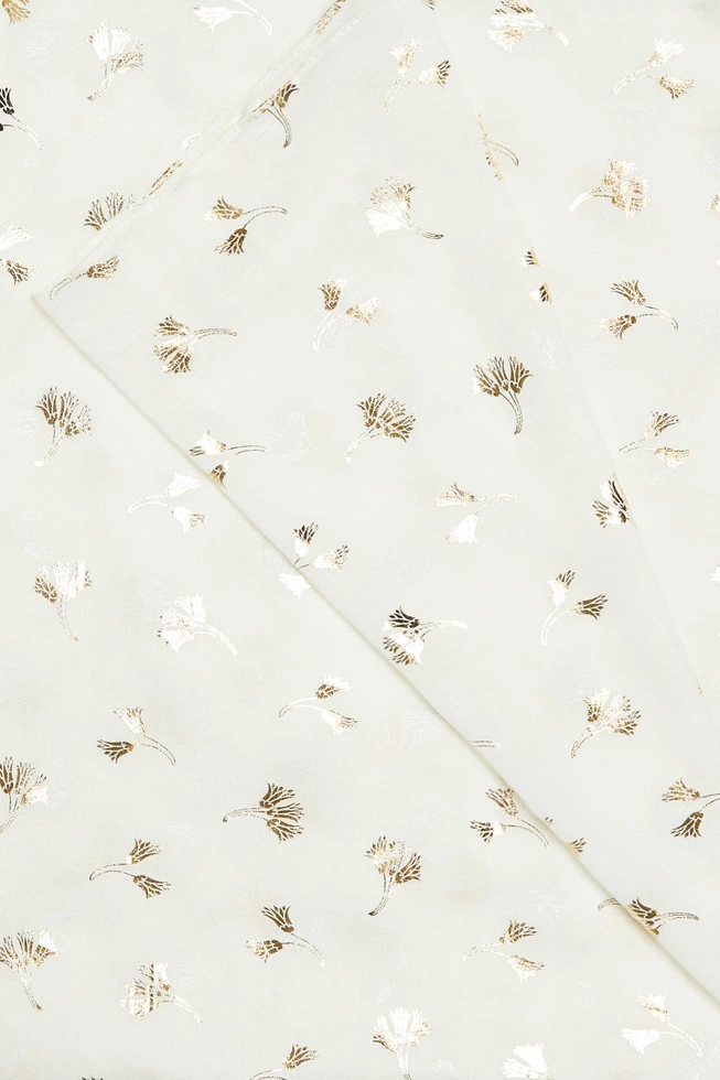 Letni szal z nadrukiem biały