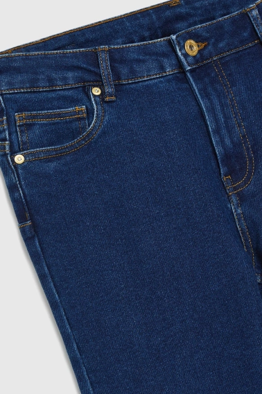 Jeansy z prostymi nogawkami granatowe