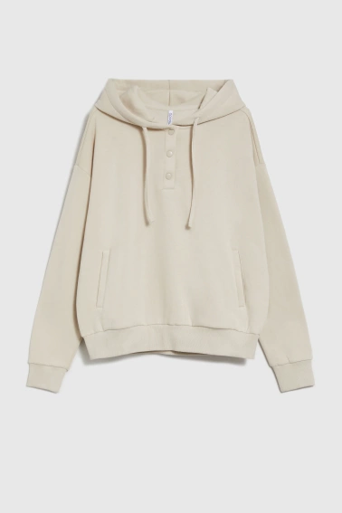 Bluza z kapturem beżowa
