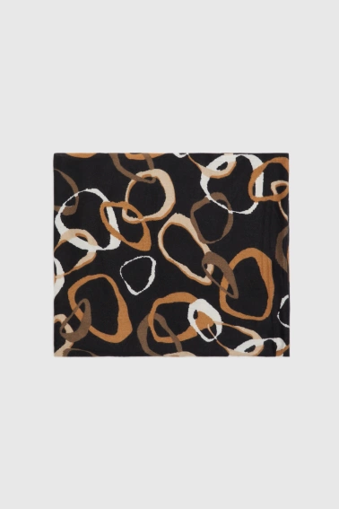 Szal z wzorem czarny