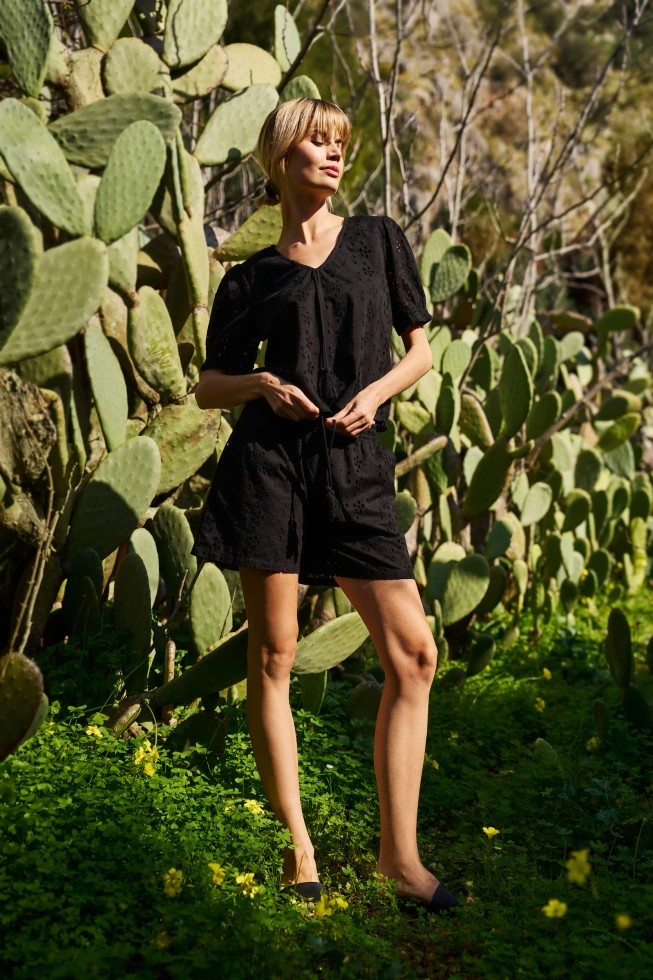 Bawełniane szorty czarne