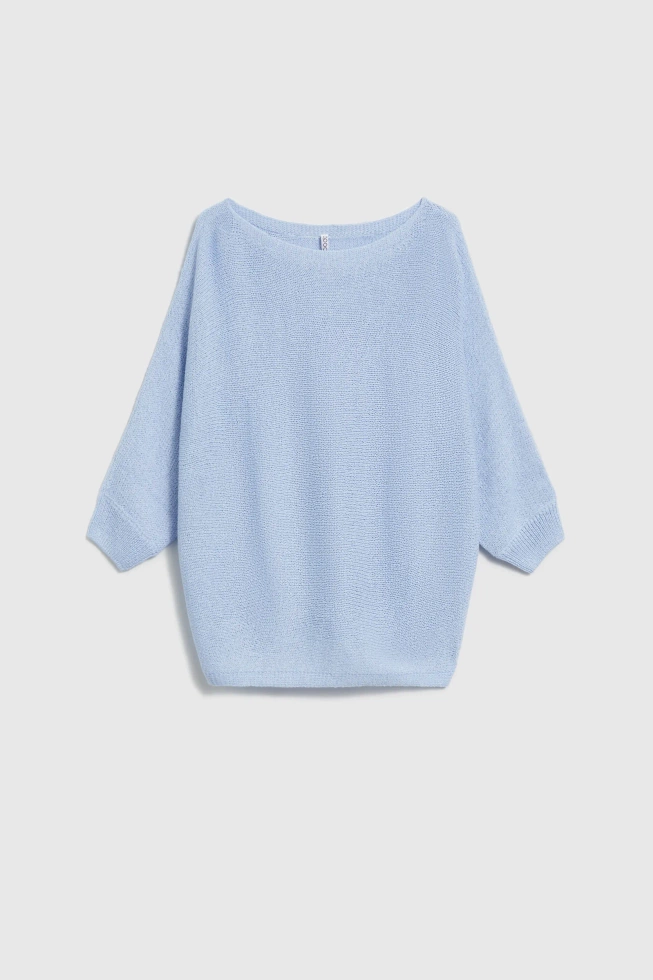 Cienki sweter błękitny