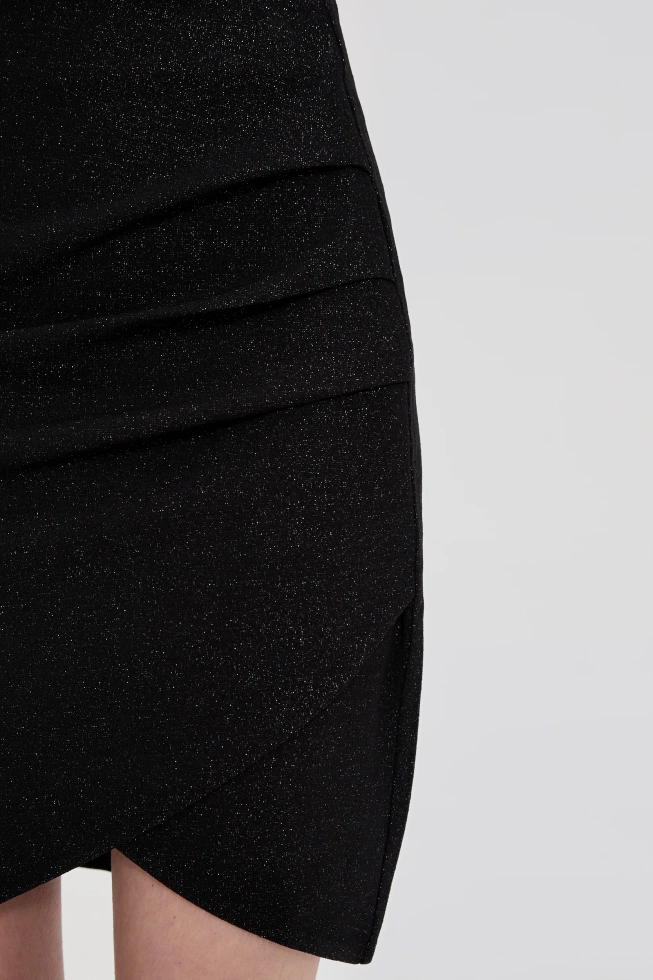 Spódnica z marszczeniem czarna