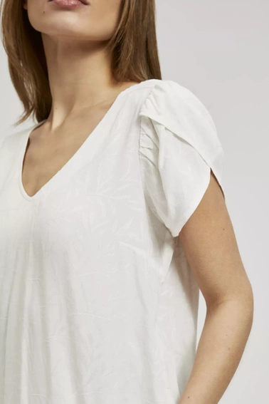 Koszula z dekoltem w serek biała