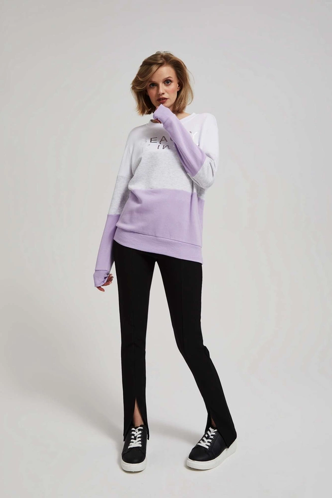 Bluza z nadrukiem lawendowa