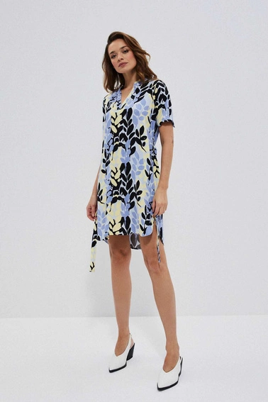 Sukienka z wiskozy z wiązaniem