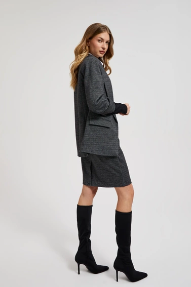 Marynarka z marszczonymi rękawami szara