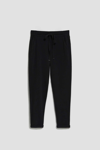 Spodnie z wiązaniem czarne